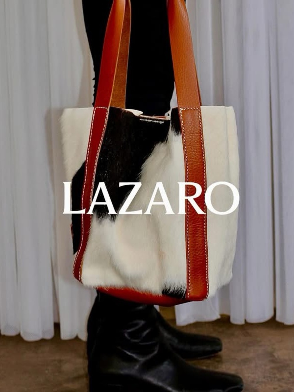 Lazaro Leather Tan Cowhide Leather small bucket bag Pampa